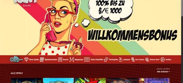 Rant Casino Home Desktop